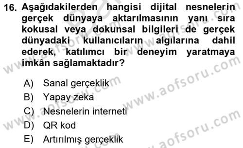 Reklam Tasarım Ve Uygulamaları Dersi 2024 - 2025 Yılı (Final) Dönem Sonu Sınav Soruları 16. Soru