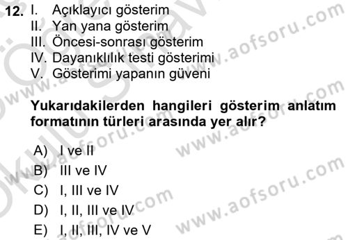 Reklam Tasarım Ve Uygulamaları Dersi 2024 - 2025 Yılı Yaz Okulu Sınav Soruları 12. Soru