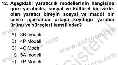 Reklam Tasarım Ve Uygulamaları Dersi 2025 - 2026 Yılı (Vize) Ara Sınav Soruları 12. Soru
