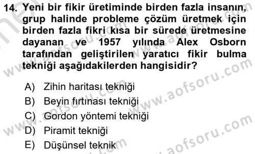 Reklam Tasarım Ve Uygulamaları Dersi 2025 - 2026 Yılı (Vize) Ara Sınav Soruları 14. Soru