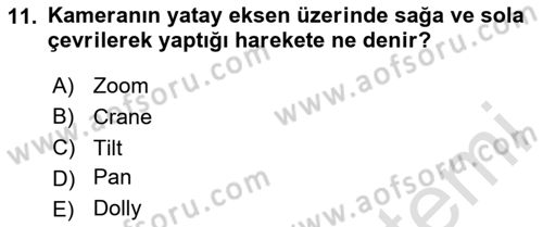 Reklam Tasarım Ve Uygulamaları Dersi 2025 - 2026 Yılı (Final) Dönem Sonu Sınav Soruları 11. Soru