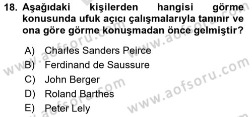 Reklam Tasarım Ve Uygulamaları Dersi 2025 - 2026 Yılı (Final) Dönem Sonu Sınav Soruları 18. Soru