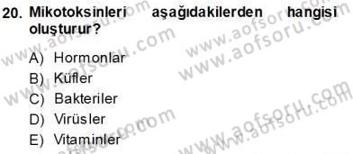 Gıda Mevzuatı Dersi 2013 - 2014 Yılı (Vize) Ara Sınav Soruları 20. Soru