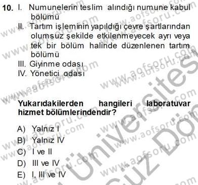 Gıda Mevzuatı Dersi 2013 - 2014 Yılı (Final) Dönem Sonu Sınav Soruları 10. Soru