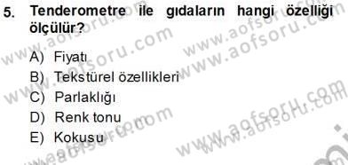 Gıda Mevzuatı Dersi 2013 - 2014 Yılı (Final) Dönem Sonu Sınav Soruları 5. Soru