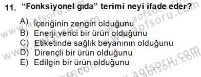 Gıda Mevzuatı Dersi 2014 - 2015 Yılı (Vize) Ara Sınav Soruları 11. Soru