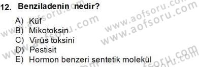Gıda Mevzuatı Dersi 2014 - 2015 Yılı (Vize) Ara Sınav Soruları 12. Soru