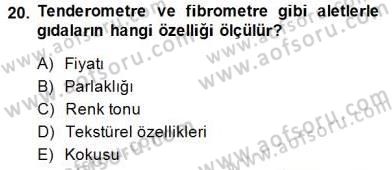 Gıda Mevzuatı Dersi 2014 - 2015 Yılı (Vize) Ara Sınav Soruları 20. Soru