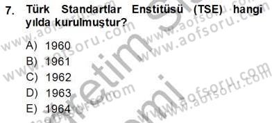 Gıda Mevzuatı Dersi 2014 - 2015 Yılı (Vize) Ara Sınav Soruları 7. Soru