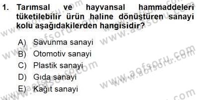 Gıda Mevzuatı Dersi 2015 - 2016 Yılı (Vize) Ara Sınav Soruları 1. Soru