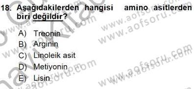 Gıda Mevzuatı Dersi 2015 - 2016 Yılı (Vize) Ara Sınav Soruları 18. Soru