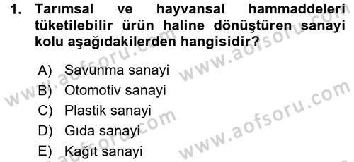 Gıda Mevzuatı ve Kalite Yönetimi Dersi 2015 - 2016 Yılı (Vize) Ara Sınav Soruları 1. Soru