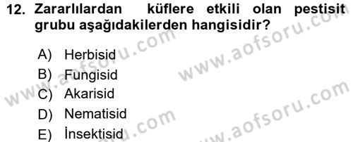 Gıda Mevzuatı ve Kalite Yönetimi Dersi 2015 - 2016 Yılı (Vize) Ara Sınav Soruları 12. Soru