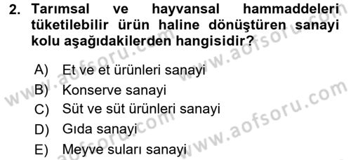 Gıda Mevzuatı ve Kalite Yönetimi Dersi 2017 - 2018 Yılı 3 Ders Sınavı 2. Soru