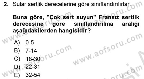 Gıda Mevzuatı ve Kalite Yönetimi Dersi 2024 - 2025 Yılı (Vize) Ara Sınav Soruları 2. Soru
