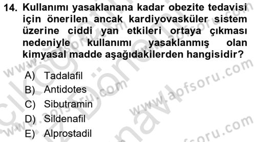 Gıda Mevzuatı ve Kalite Yönetimi Dersi 2024 - 2025 Yılı (Final) Dönem Sonu Sınav Soruları 14. Soru