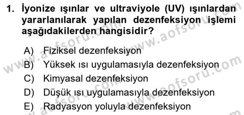 Gıda Mevzuatı ve Kalite Yönetimi Dersi 2024 - 2025 Yılı Yaz Okulu Sınav Soruları 1. Soru