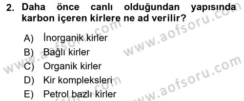 Gıda Mevzuatı ve Kalite Yönetimi Dersi 2024 - 2025 Yılı Yaz Okulu Sınav Soruları 2. Soru