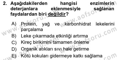 Gıda Mevzuatı ve Kalite Yönetimi Dersi 2025 - 2026 Yılı (Vize) Ara Sınav Soruları 2. Soru