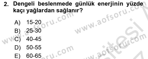 Besin Güvenliği ve Hijyen Dersi 2016 - 2017 Yılı (Final) Dönem Sonu Sınav Soruları 2. Soru