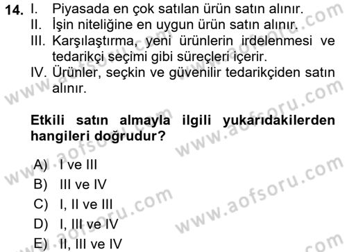 Besin Güvenliği ve Hijyen Dersi 2017 - 2018 Yılı (Final) Dönem Sonu Sınav Soruları 14. Soru