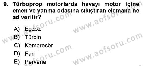 Havacılığa Giriş Dersi 2015 - 2016 Yılı (Vize) Ara Sınav Soruları 9. Soru