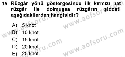 Havacılığa Giriş Dersi 2015 - 2016 Yılı (Final) Dönem Sonu Sınav Soruları 15. Soru