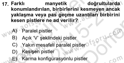 Havacılığa Giriş Dersi 2015 - 2016 Yılı (Final) Dönem Sonu Sınav Soruları 17. Soru