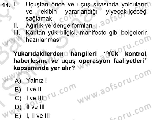 Havacılığa Giriş Dersi 2016 - 2017 Yılı (Final) Dönem Sonu Sınav Soruları 14. Soru