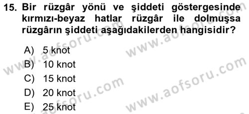 Havacılığa Giriş Dersi 2016 - 2017 Yılı (Final) Dönem Sonu Sınav Soruları 15. Soru