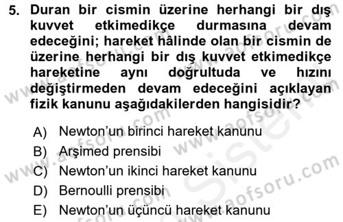 Havacılığa Giriş Dersi 2017 - 2018 Yılı (Vize) Ara Sınav Soruları 5. Soru