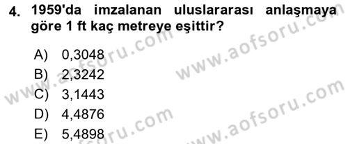 Havacılığa Giriş Dersi 2018 - 2019 Yılı Yaz Okulu Sınav Soruları 4. Soru