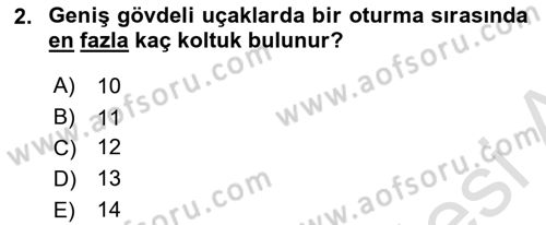 Havacılığa Giriş Dersi 2021 - 2022 Yılı Yaz Okulu Sınav Soruları 2. Soru
