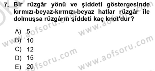 Havacılığa Giriş Dersi 2023 - 2024 Yılı Yaz Okulu Sınav Soruları 7. Soru