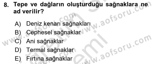 Uçak Bilgisi Ve Uçuş İlkeleri Dersi 2016 - 2017 Yılı (Vize) Ara Sınav Soruları 8. Soru