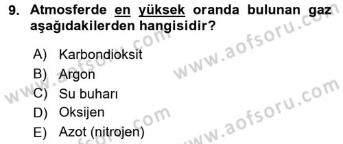Uçak Bilgisi Ve Uçuş İlkeleri Dersi 2017 - 2018 Yılı (Vize) Ara Sınav Soruları 9. Soru