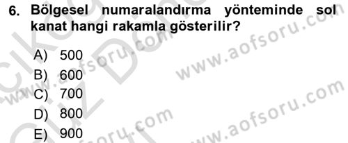 Uçak Bilgisi Ve Uçuş İlkeleri Dersi 2022 - 2023 Yılı (Vize) Ara Sınav Soruları 6. Soru