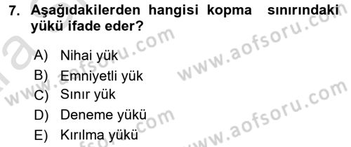 Uçak Bilgisi Ve Uçuş İlkeleri Dersi 2024 - 2025 Yılı (Vize) Ara Sınav Soruları 7. Soru