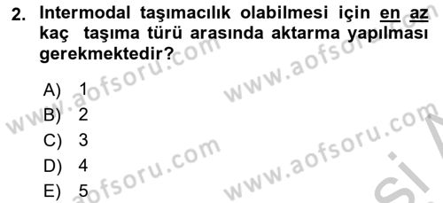 Hava Taşımacılığı Dersi 2016 - 2017 Yılı (Vize) Ara Sınav Soruları 2. Soru