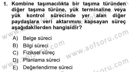 Hava Taşımacılığı Dersi 2017 - 2018 Yılı (Final) Dönem Sonu Sınav Soruları 1. Soru