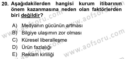 Hava Taşımacılığı Dersi 2017 - 2018 Yılı (Final) Dönem Sonu Sınav Soruları 20. Soru