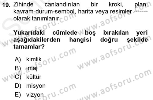 Hava Taşımacılığı Dersi 2018 - 2019 Yılı (Final) Dönem Sonu Sınav Soruları 19. Soru