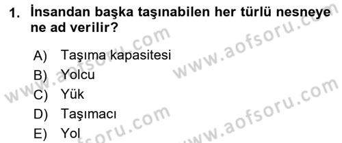 Hava Taşımacılığı Dersi 2018 - 2019 Yılı Yaz Okulu Sınav Soruları 1. Soru