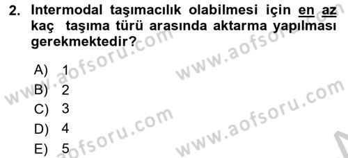 Hava Taşımacılığı Dersi 2018 - 2019 Yılı Yaz Okulu Sınav Soruları 2. Soru