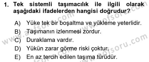 Hava Taşımacılığı Dersi 2021 - 2022 Yılı Yaz Okulu Sınav Soruları 1. Soru