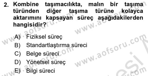 Hava Taşımacılığı Dersi 2023 - 2024 Yılı (Vize) Ara Sınav Soruları 2. Soru