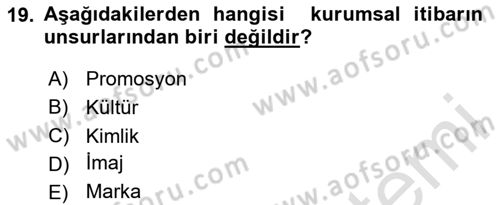 Hava Taşımacılığı Dersi 2023 - 2024 Yılı Yaz Okulu Sınav Soruları 19. Soru