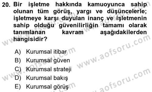 Hava Taşımacılığı Dersi 2024 - 2025 Yılı (Final) Dönem Sonu Sınav Soruları 20. Soru