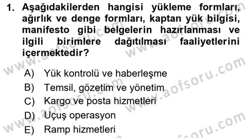 Yer Hizmetleri Yönetimi Dersi 2017 - 2018 Yılı (Vize) Ara Sınav Soruları 1. Soru