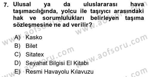 Yer Hizmetleri Yönetimi Dersi 2017 - 2018 Yılı (Final) Dönem Sonu Sınav Soruları 7. Soru